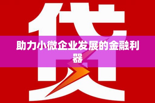寿丰助力小微企业发展的金融利器
