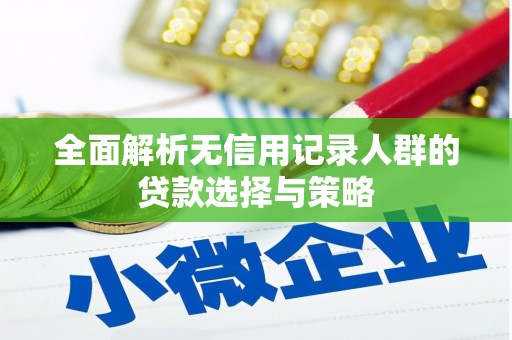 镇安全面解析无信用记录人群的贷款选择与策略